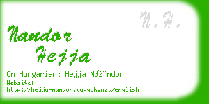 nandor hejja business card